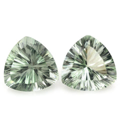 GREEN AMETHYST CONCAVE CUT TRILLION 14MM 8.23 Cts.