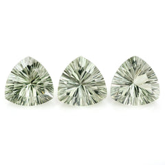 GREEN AMETHYST CONCAVE CUT TRILLION 15MM 9.20 Cts.