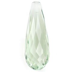 GREEN AMETHYST FACETED DROPS (HALF DRILL) 23X8MM 10.20 Cts.