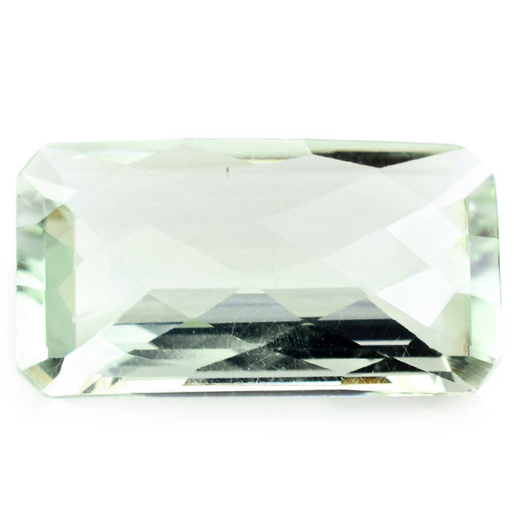 GREEN AMETHYST CHECKER CUT OCTAGON 22X12MM 13.47 Cts.
