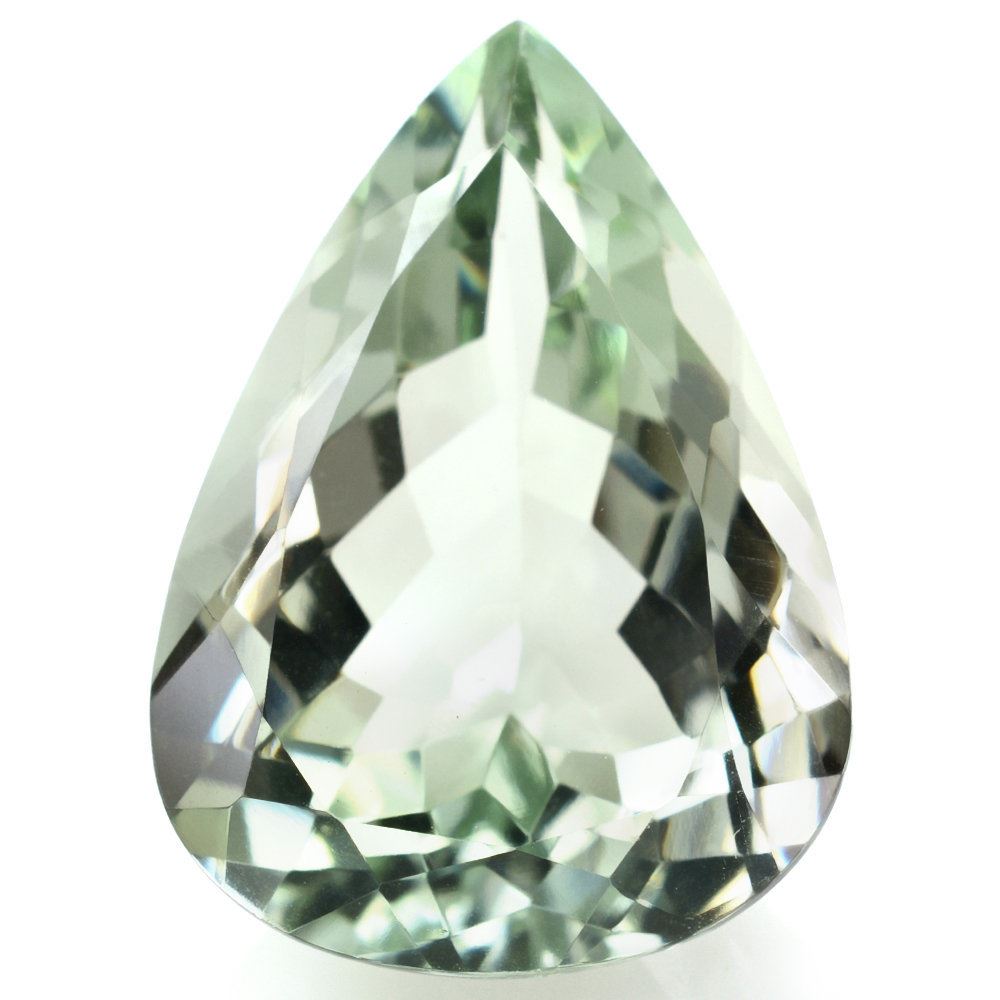 GREEN AMETHYST CUT PEAR 19.50X14MM 12.10 Cts.