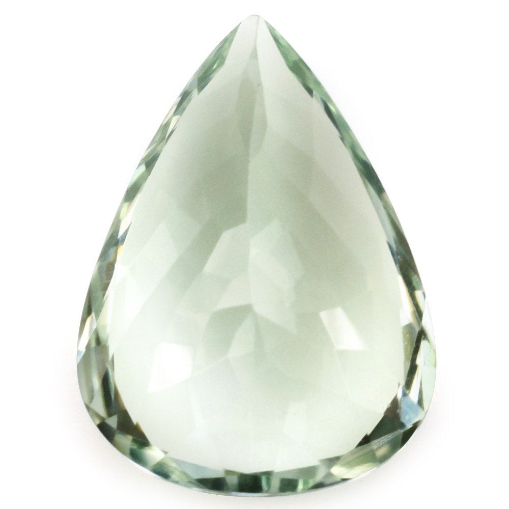 GREEN AMETHYST CUT PEAR 19.50X14MM 12.10 Cts.