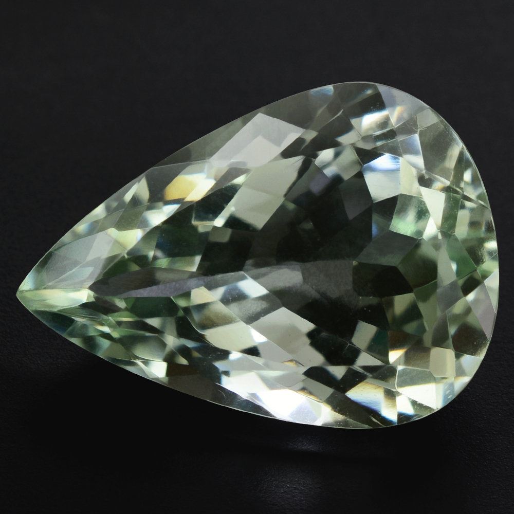 GREEN AMETHYST CUT PEAR 19.50X14MM 12.10 Cts.