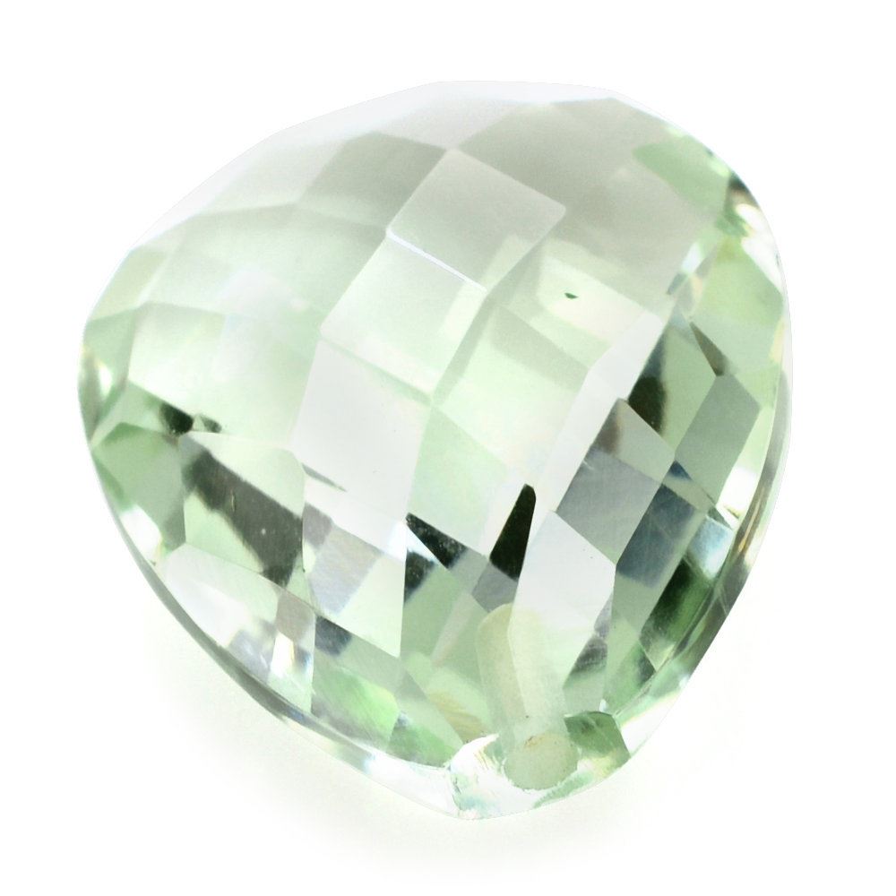 GREEN AMETHYST BRIOLETTE PEAR (HALF DRILL) (SI) 20X15MM 12.72 Cts.