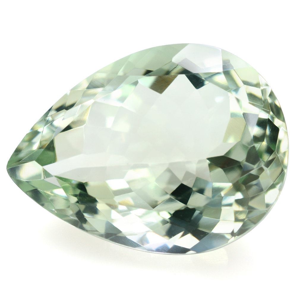 GREEN AMETHYST CUT PEAR 14X19.50MM 11.60 Cts.