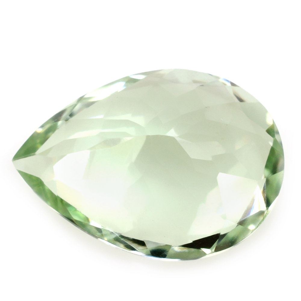 GREEN AMETHYST CUT PEAR 18X13MM 9.27 Cts.