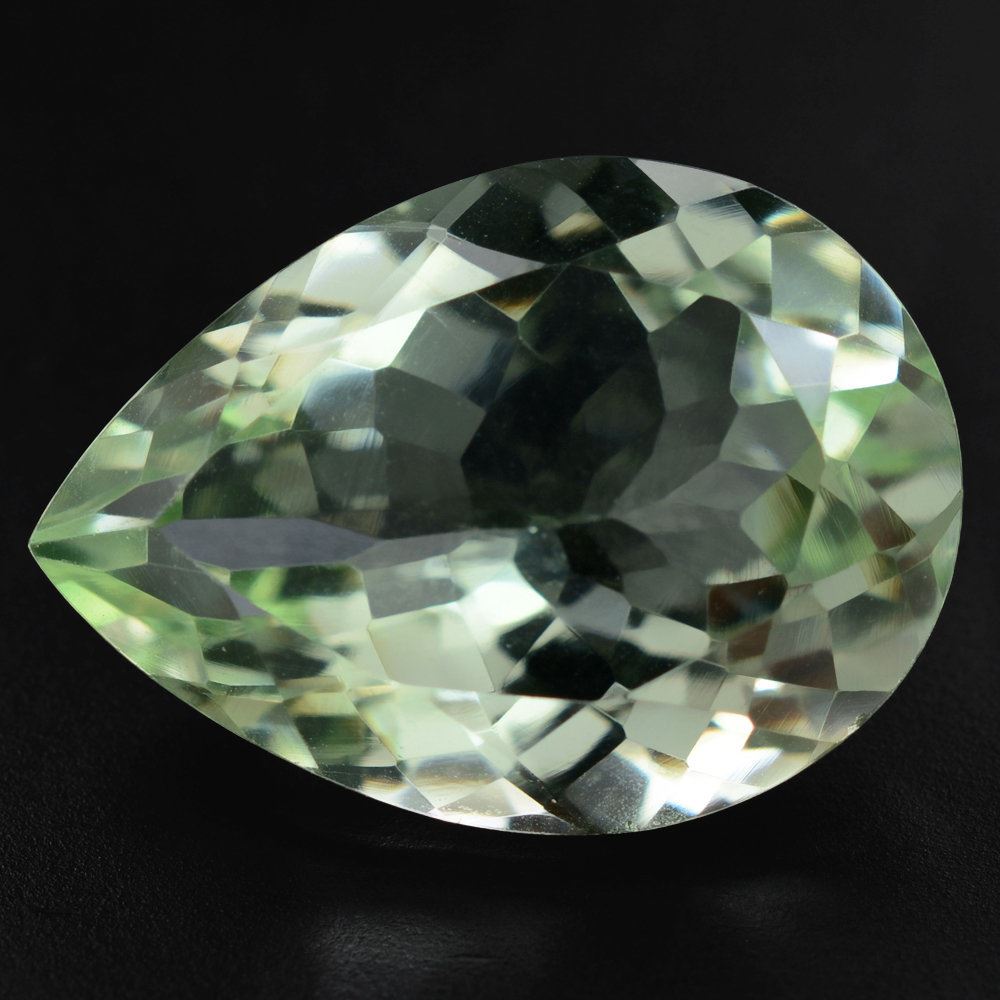 GREEN AMETHYST CUT PEAR 18X13MM 9.27 Cts.