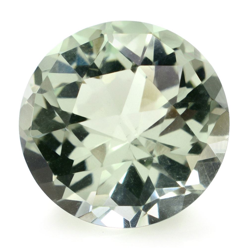GREEN AMETHYST HIGH DOME ROSE CUT ROUND (DES#17) 15MM 12.50 Cts.