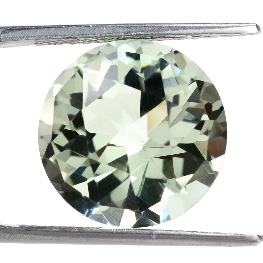 GREEN AMETHYST HIGH DOME ROSE CUT ROUND (DES#17) 15MM 12.50 Cts.