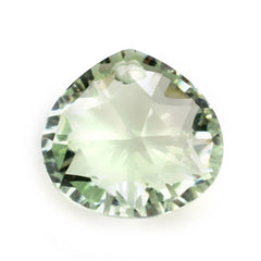 GREEN AMETHYST CONCAVE BRIOLETTE PEAR (FULL DRILL) (TABEEZ) 13X12MM 8.38 Cts.