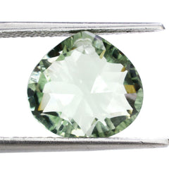 GREEN AMETHYST CONCAVE BRIOLETTE PEAR (FULL DRILL) (TABEEZ) 13X12MM 8.38 Cts.