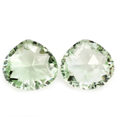 GREEN AMETHYST CONCAVE BRIOLETTE PEAR (FULL DRILL) (TABEEZ) 13X12MM 8.38 Cts.