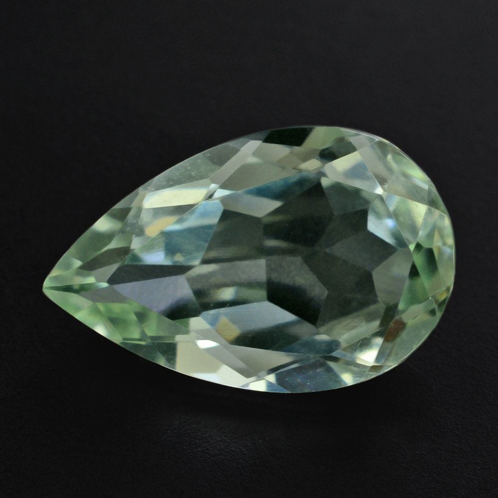 GREEN AMETHYST CUT PEAR (C1) 14X9MM 3.95 Cts.