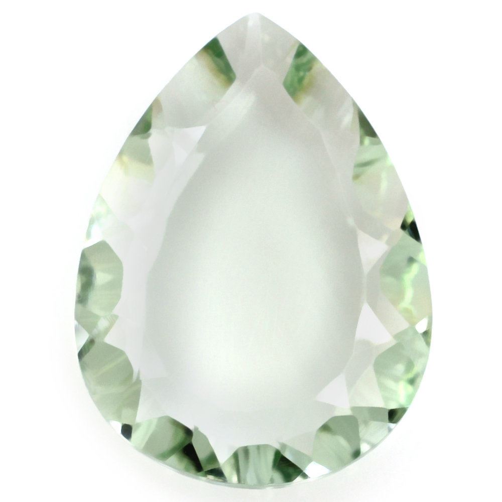 GREEN AMETHYST CONCAVE PEAR (DES#145) 16X12MM 4.75 Cts.