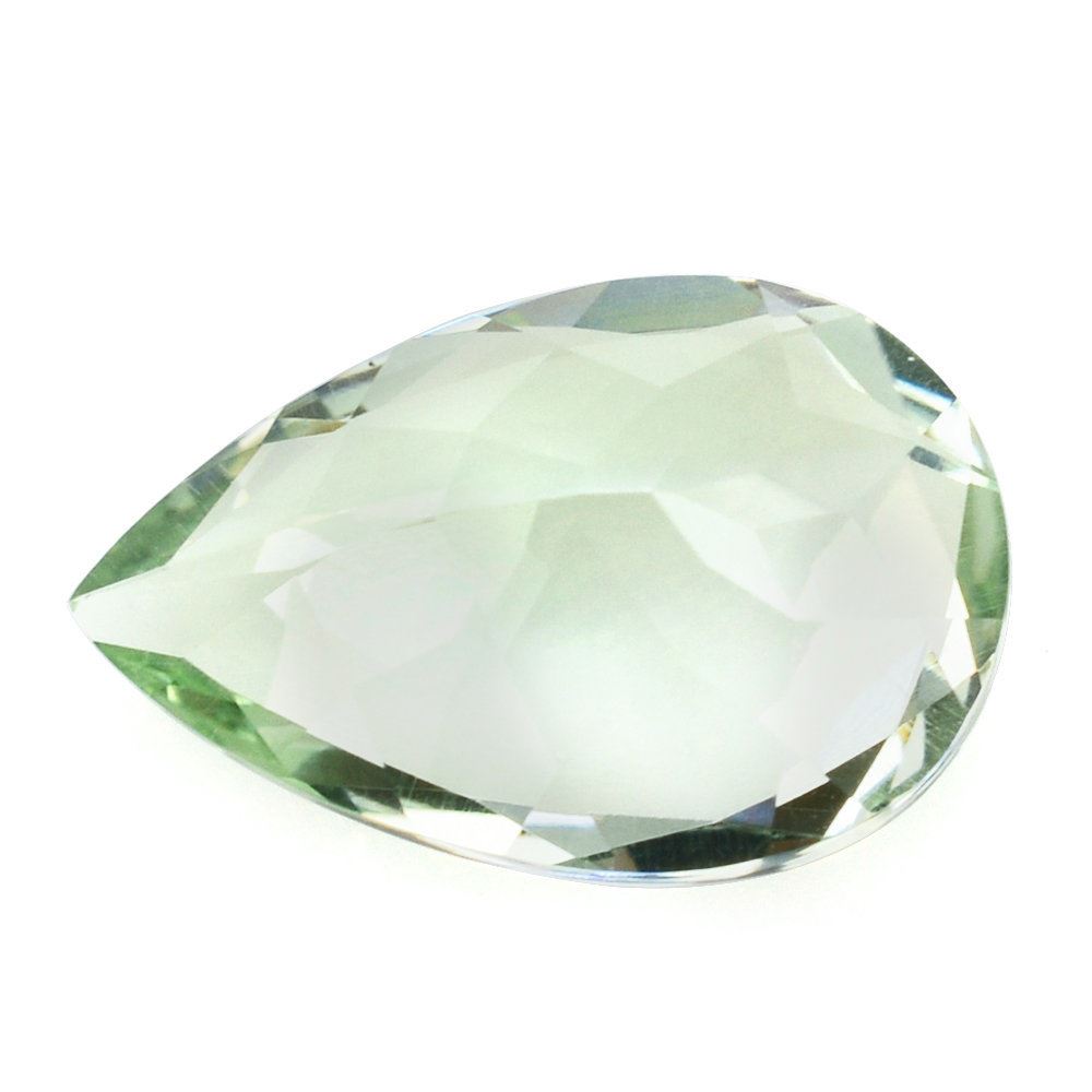 GREEN AMETHYST CUT PEAR 15X10MM 4.91 Cts.