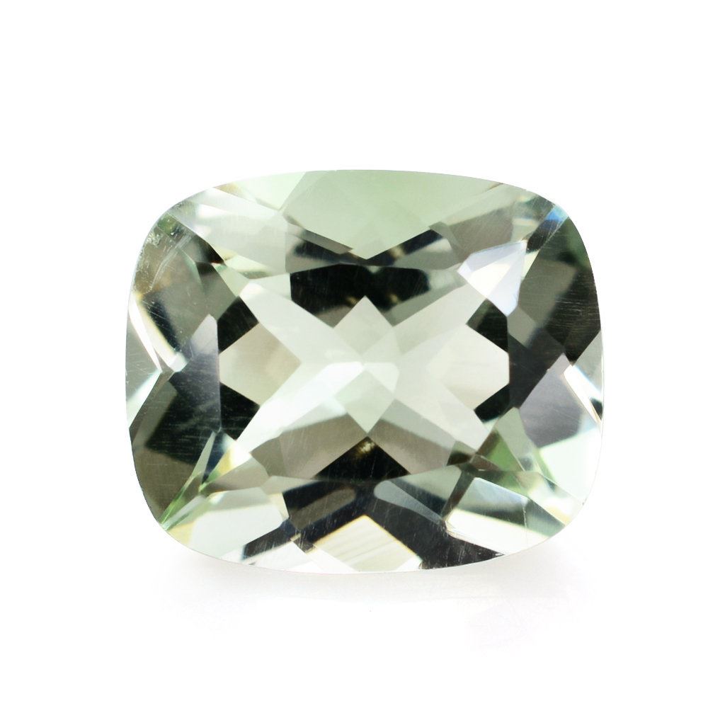 GREEN AMETHYST CUT CUSHION 12X10MM 4.90 Cts.