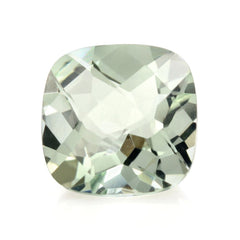 GREEN AMETHYST CHECKER CUT CUSHION 11MM 4.13 Cts.
