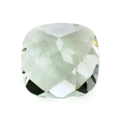 GREEN AMETHYST CHECKER CUT CUSHION 11MM 4.13 Cts.