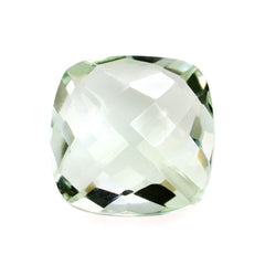 GREEN AMETHYST BRIOLETTE CUSHION (HALF DRILL) 10MM 3.66 Cts.