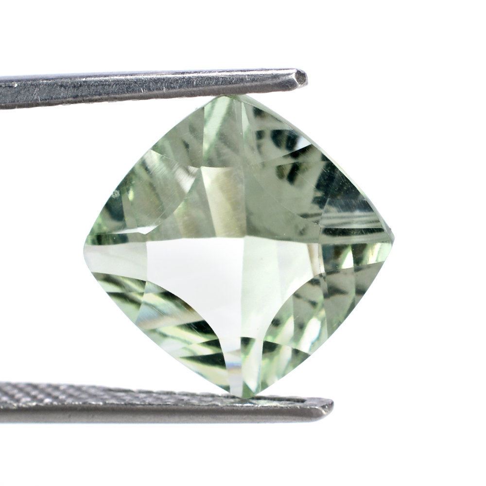 GREEN AMETHYST LONG STEP CONCAVE CUSHION (DES#88) 12MM 5.65 Cts.