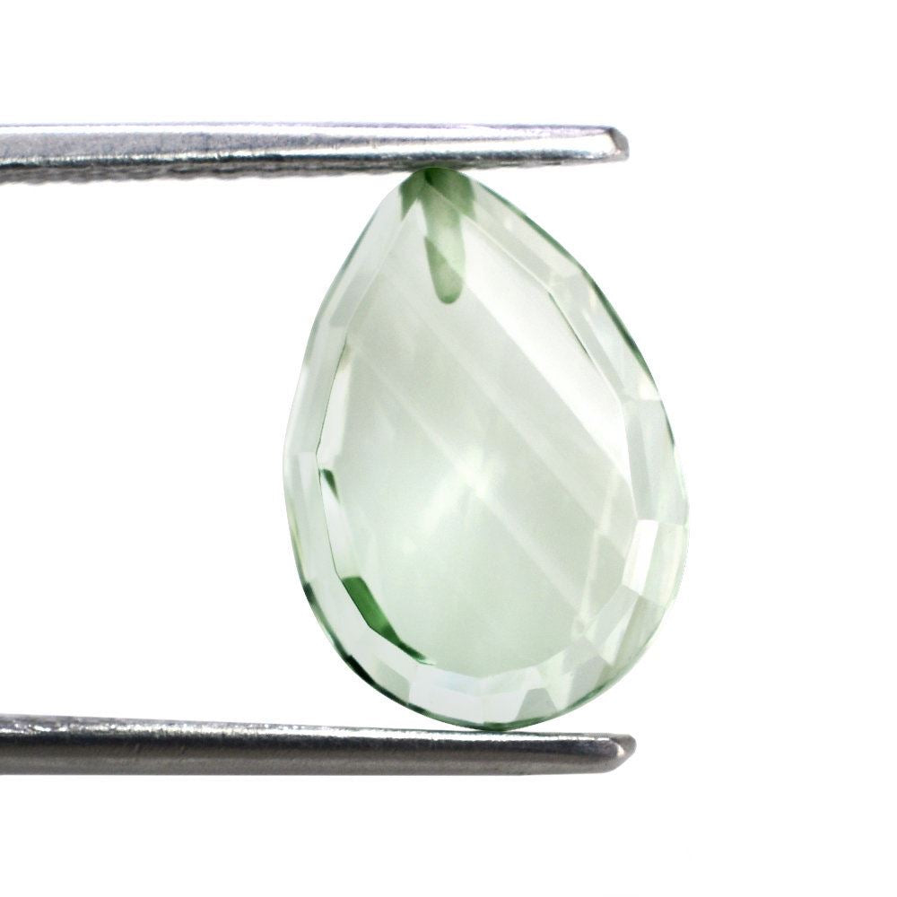 GREEN AMETHYST CONCAVE PLATES (DES#16) (HALF DRILL) 14X10MM 4.28 Cts.