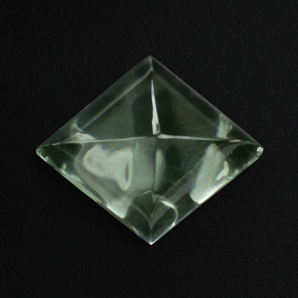 GREEN AMETHYST PYRAMID KITE SHAPE CAB (SPECIAL) 12.80X10.70MM 3.10 Cts.