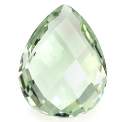 GREEN AMETHYST BRIOLETTE PEAR 16X12MM 6.26 Cts.