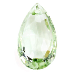 GREEN AMETHYST ROSE CUT BRIOLETTE PEAR (FULL DRILL) 16X9MM 5.12 Cts.