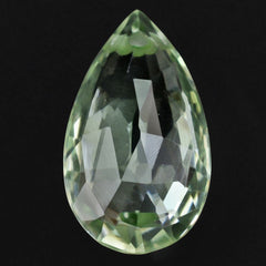 GREEN AMETHYST ROSE CUT BRIOLETTE PEAR (FULL DRILL) 16X9MM 5.12 Cts.
