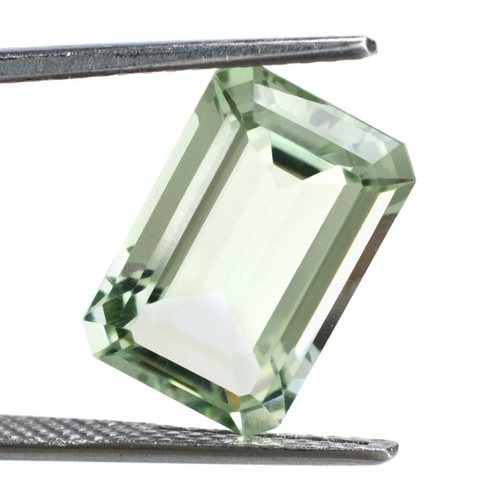 GREEN AMETHYST CUT OCTAGON 15X10MM 7.15 Cts.