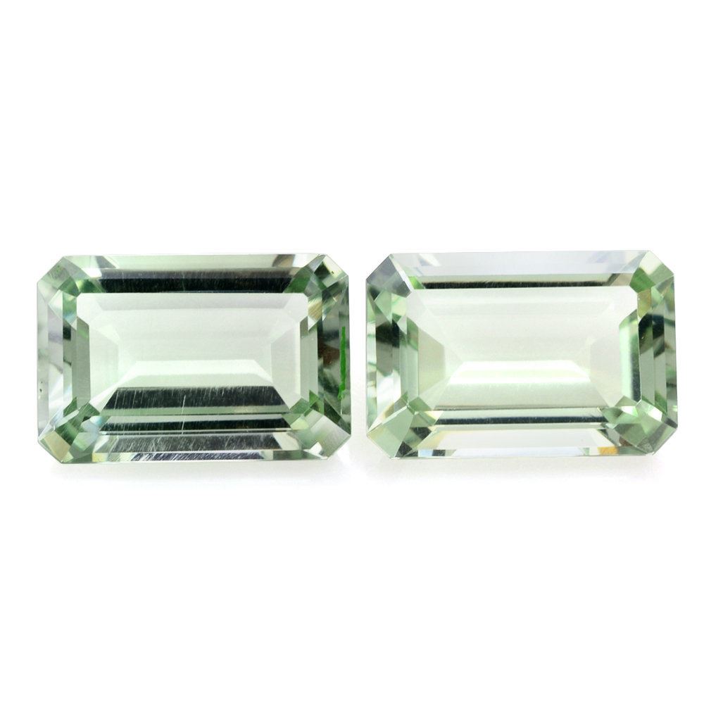 GREEN AMETHYST CUT OCTAGON 15X10MM 7.15 Cts.