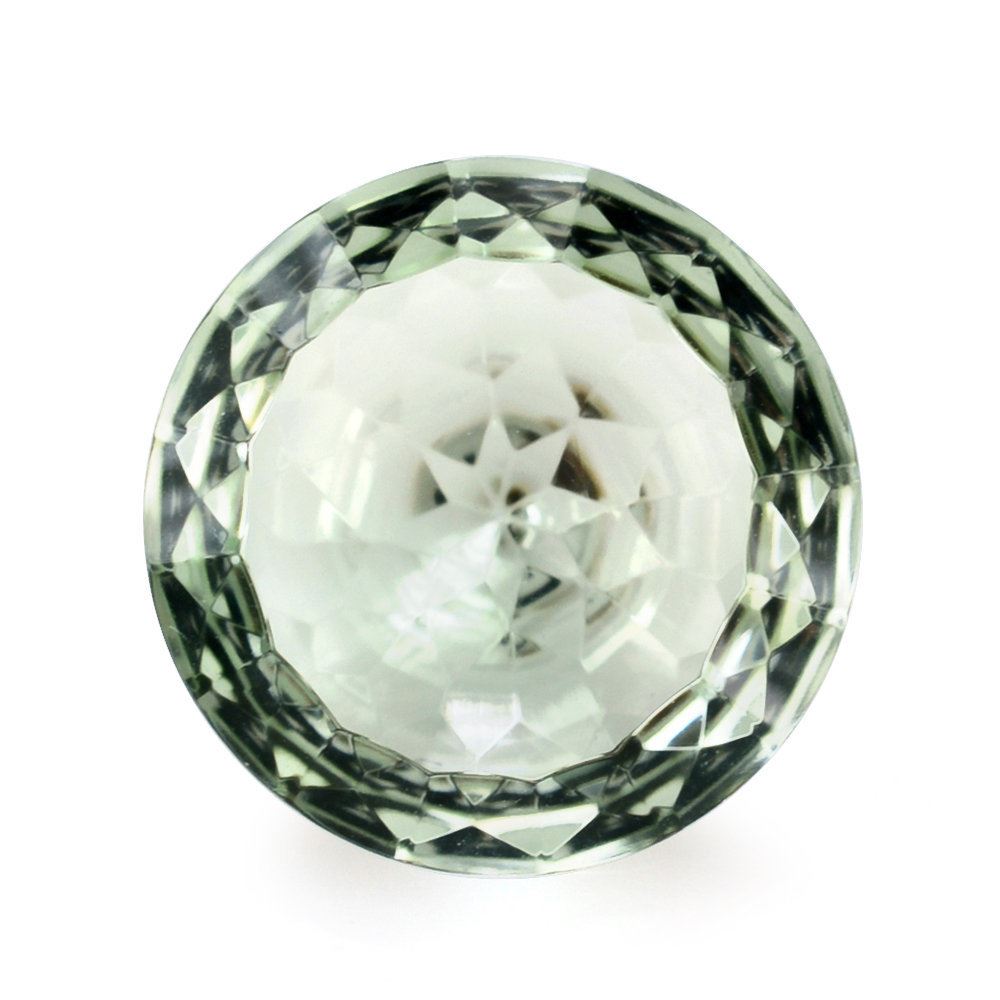 GREEN AMETHYST NIRVANA CUT ROUND (DES#81) 12MM 5.20 Cts.