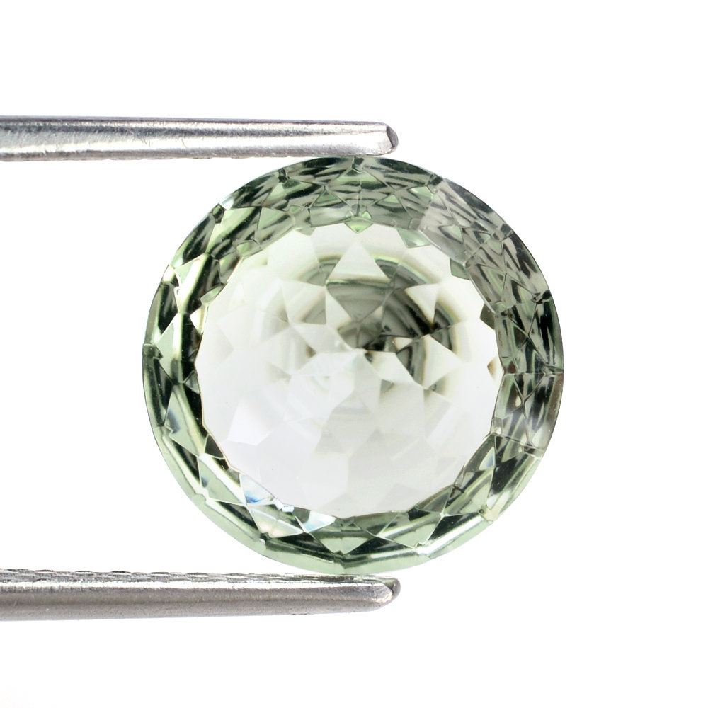 GREEN AMETHYST NIRVANA CUT ROUND (DES#81) 12MM 5.20 Cts.
