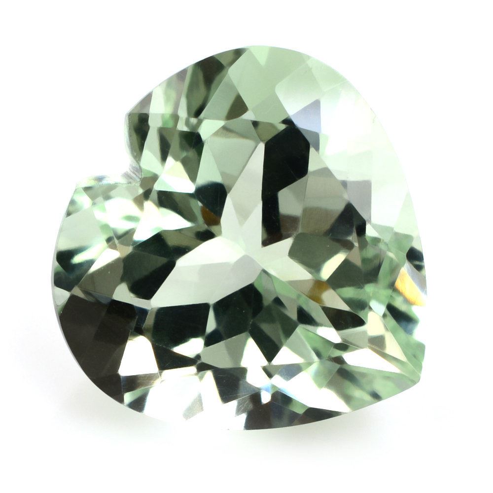 GREEN AMETHYST CUT HEART 20MM 21.28 Cts.