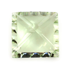GREEN AMETHYST CONCAVE CUT SQUARE 20MM 30.53 Cts.