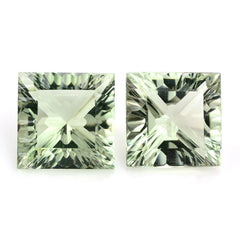 GREEN AMETHYST CONCAVE CUT SQUARE 20MM 30.53 Cts.