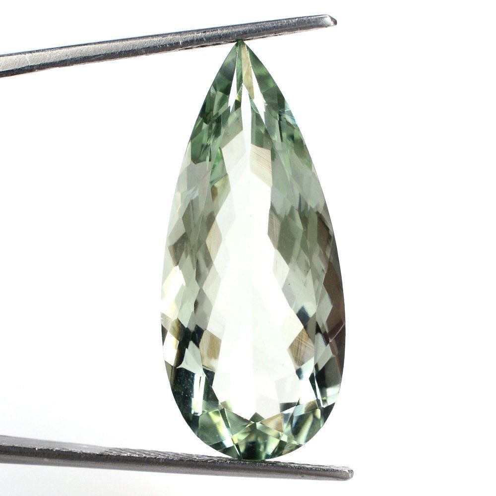 GREEN AMETHYST CUT PEAR 30X13MM 17.00 Cts.