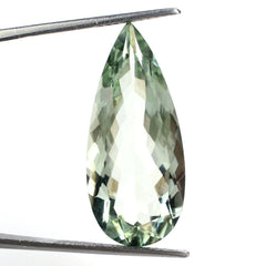 GREEN AMETHYST CUT PEAR 30X13MM 17.00 Cts.