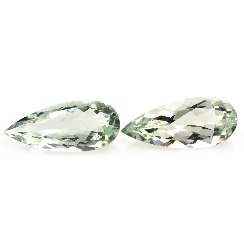 GREEN AMETHYST CUT PEAR 30X13MM 17.00 Cts.