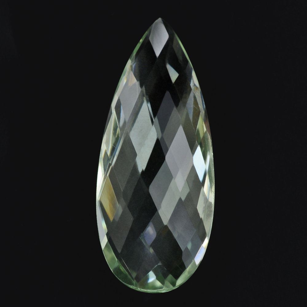GREEN AMETHYST BRIOLETTE PEAR 30X12MM 12.75 Cts.