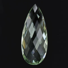 GREEN AMETHYST BRIOLETTE PEAR 30X12MM 12.75 Cts.