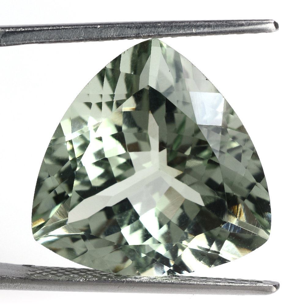 GREEN AMETHYST CUT TRILLION 18MM 17.40 Cts.
