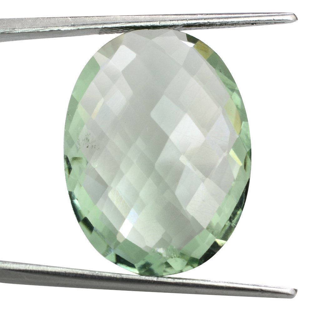GREEN AMETHYST BRIOLETTE OVAL (SI) 24X18MM 19.55 Cts.