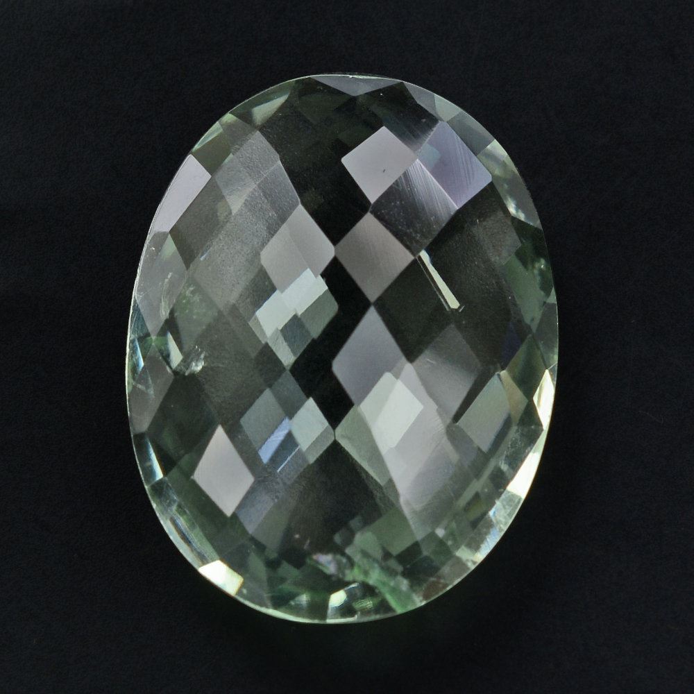 GREEN AMETHYST BRIOLETTE OVAL (SI) 24X18MM 19.55 Cts.