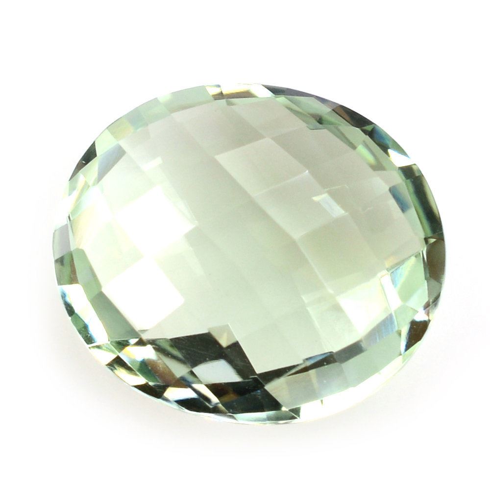 GREEN AMETHYST BRIOLETTE OVAL 18X16MM 13.78 Cts.