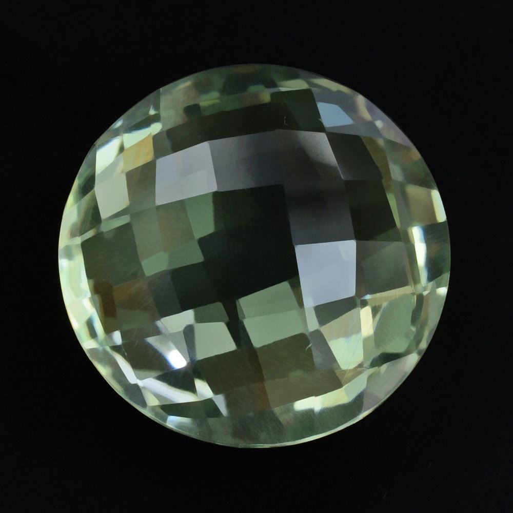 GREEN AMETHYST BRIOLETTE ROUND 18MM 17.68 Cts.
