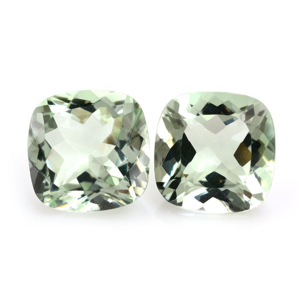 GREEN AMETHYST CUT CUSHION 16MM 14.20 Cts.