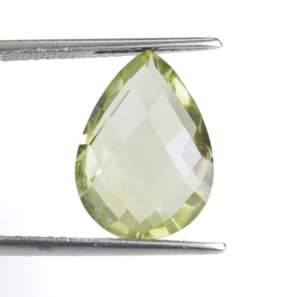 GREEN AQUAMARINE BRIOLETTE PEAR 17X12MM 8.00 Cts.