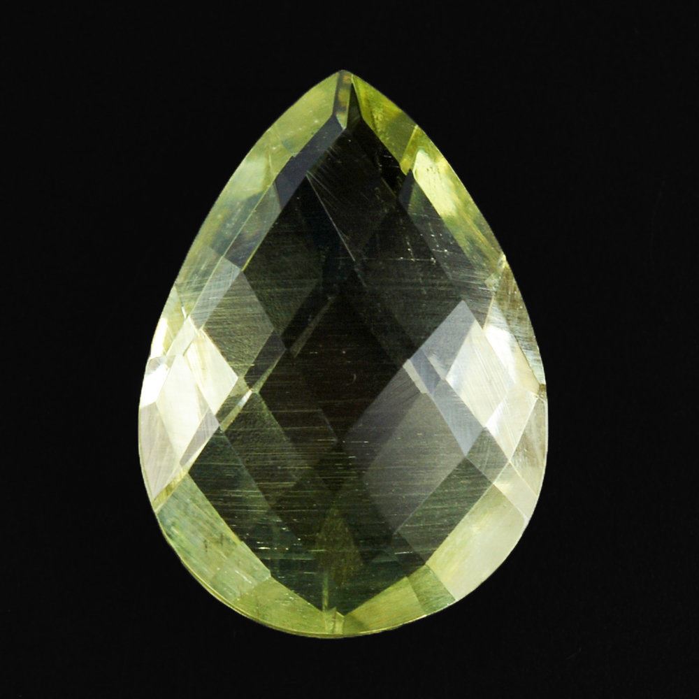 GREEN AQUAMARINE BRIOLETTE PEAR 17X12MM 8.00 Cts.