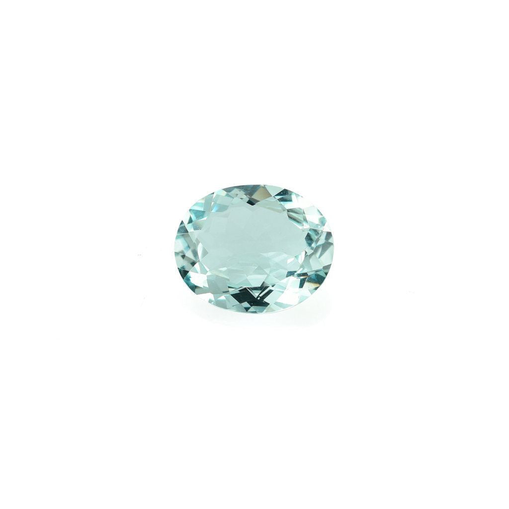 GREEN AQUAMARINE CUT OVAL (SI) 11X9MM 2.62 Cts.